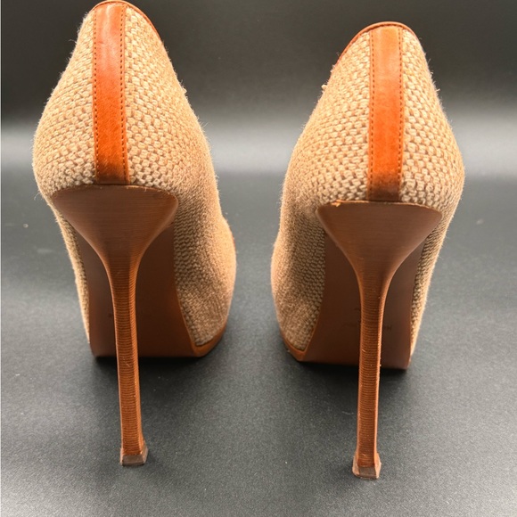 Saint Laurent Cloth heels 38 Used Brown, Cloth - Picture 9 of 16